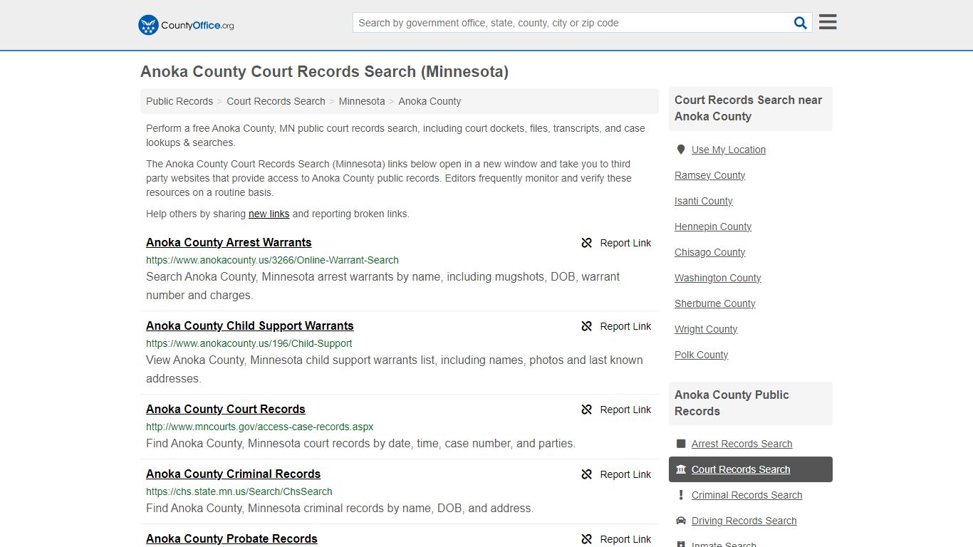 Anoka County Court Records Search (Minnesota) - County Office